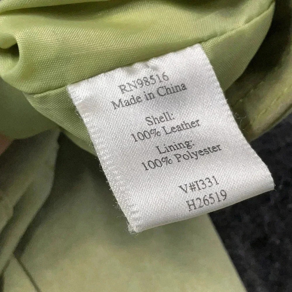 Coldwater Creek Women's 100% Suede Leather Jacket Size Petite Small Sage Green - Picture 5 of 6